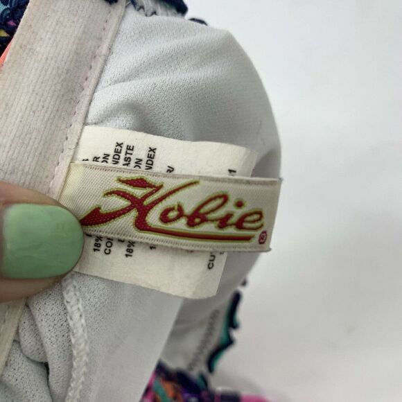 Hobie Bikini Top Colorful Funky Ruffle Halter Lrg - Picture 6 of 7